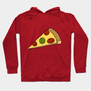 funny piece of pizza Hoodie